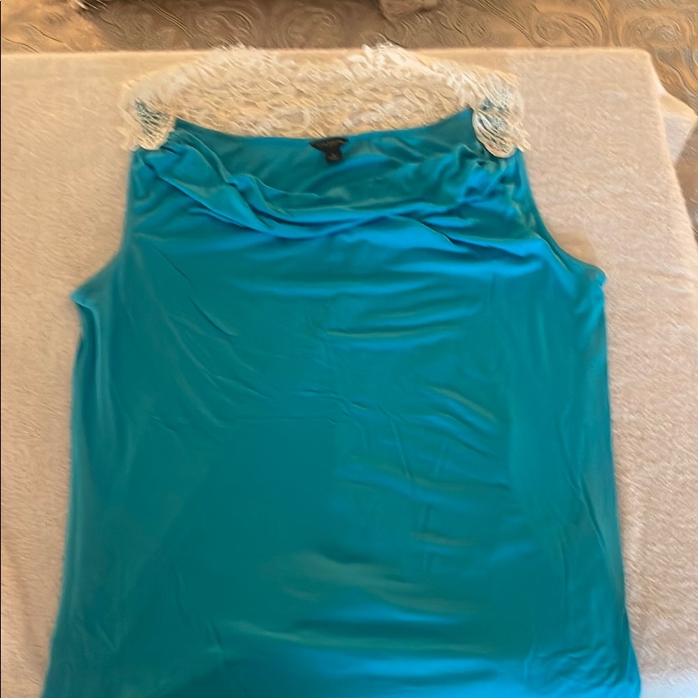 Ann Taylor Blue Blouse with Elegant Design